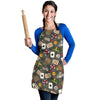 Poker Casino Pattern Print Women's Apron-grizzshop