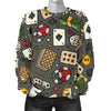 Poker Casino Pattern Print Women's Sweatshirt-grizzshop