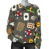 Poker Casino Pattern Print Women's Sweatshirt-grizzshop