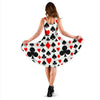 Poker Casino Playing Card Pattern Print Dress-grizzshop