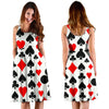 Poker Casino Playing Card Pattern Print Dress-grizzshop