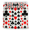 Poker Casino Playing Card Pattern Print Duvet Cover Bedding Set-grizzshop