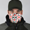 Poker Casino Playing Card Pattern Print Face Mask-grizzshop