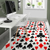 Poker Casino Playing Card Pattern Print Floor Mat-grizzshop