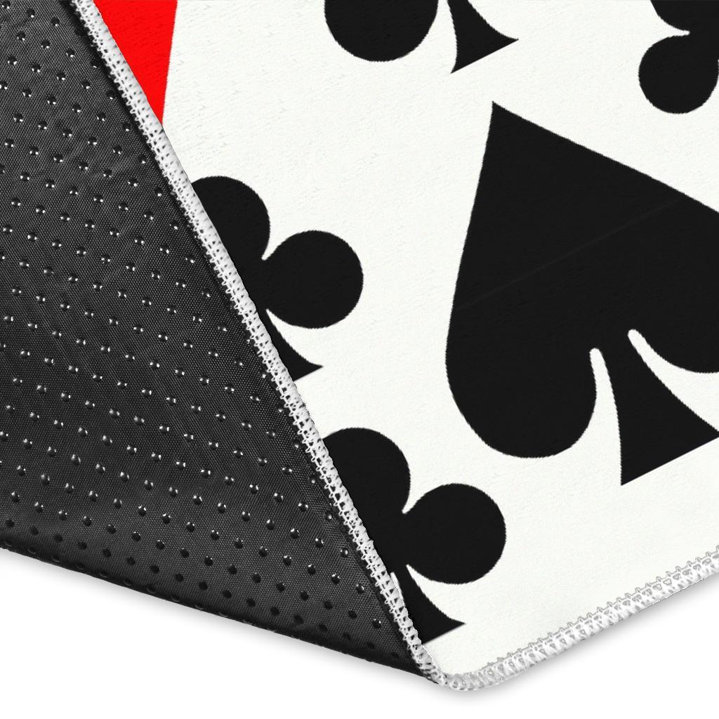 Poker Casino Playing Card Pattern Print Floor Mat-grizzshop