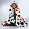 Poker Casino Playing Card Pattern Print Hooded Blanket-grizzshop