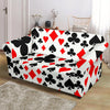 Poker Casino Playing Card Pattern Print Loveseat Cover-grizzshop