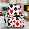 Poker Casino Playing Card Pattern Print Recliner Cover-grizzshop