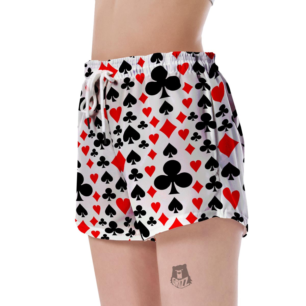 Poker Casino Playing Card Pattern Print Women's Shorts-grizzshop