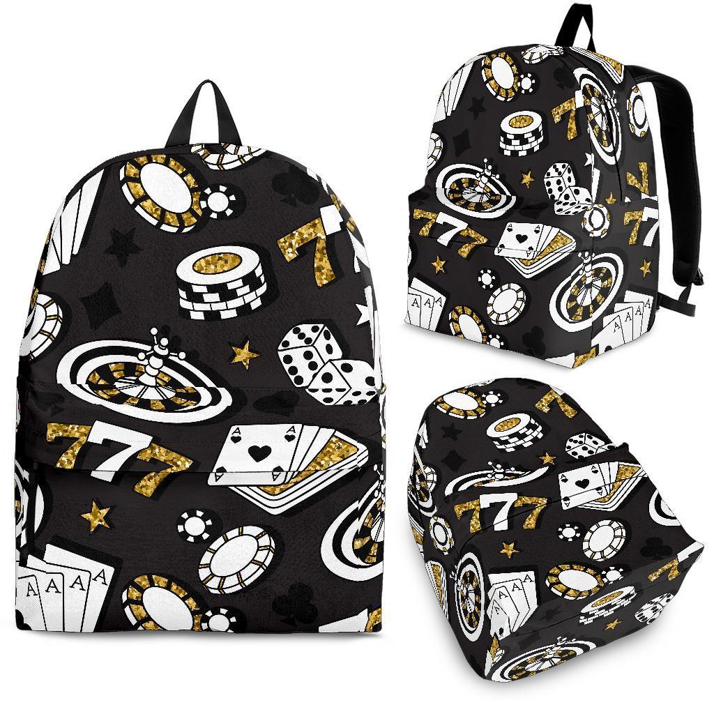 Poker Casino Print Pattern Backpack-grizzshop