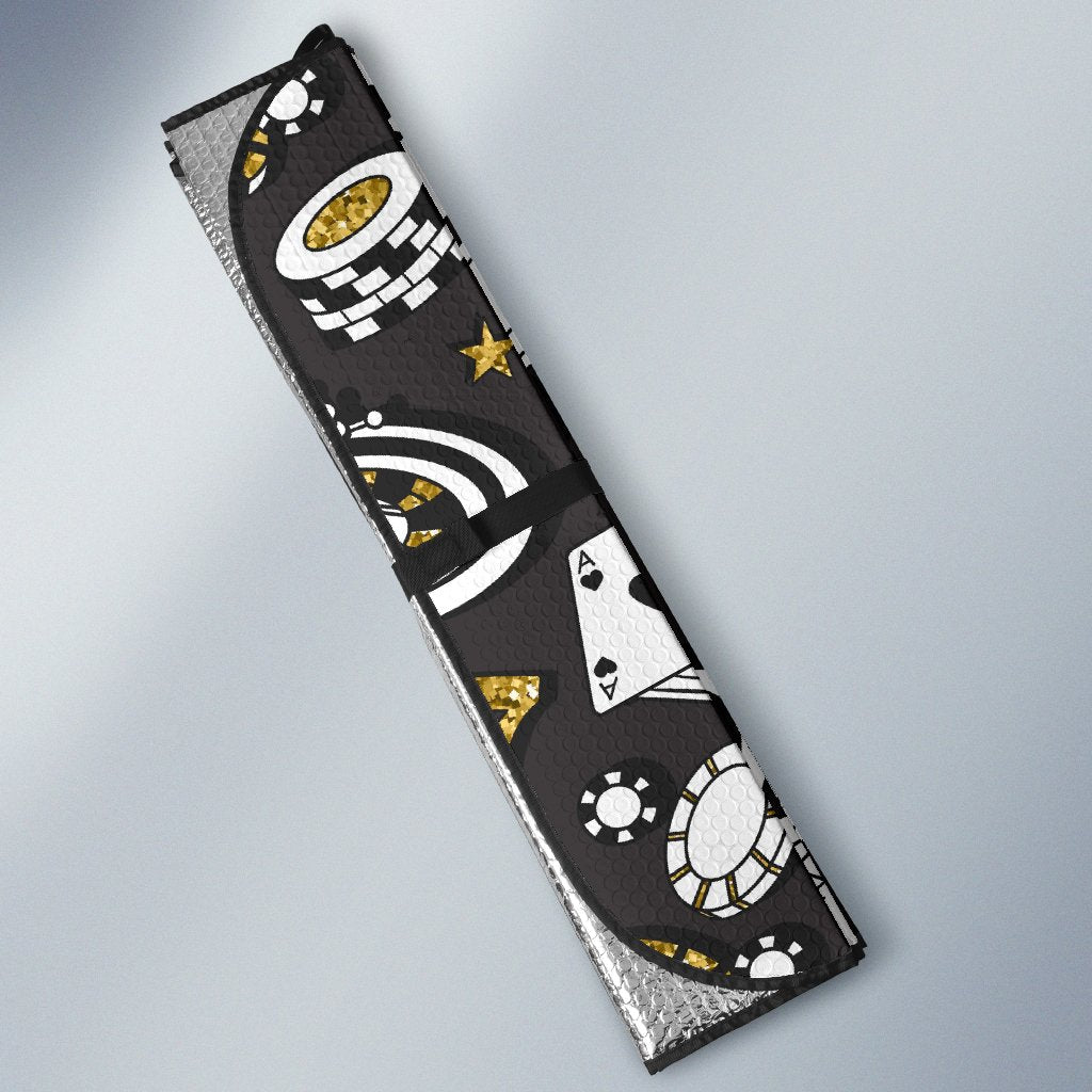 Poker Casino Print Pattern Car Sun Shade-grizzshop