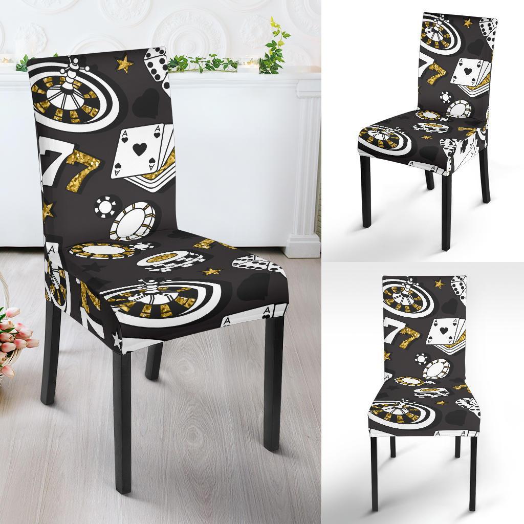 Poker Casino Print Pattern Chair Cover-grizzshop