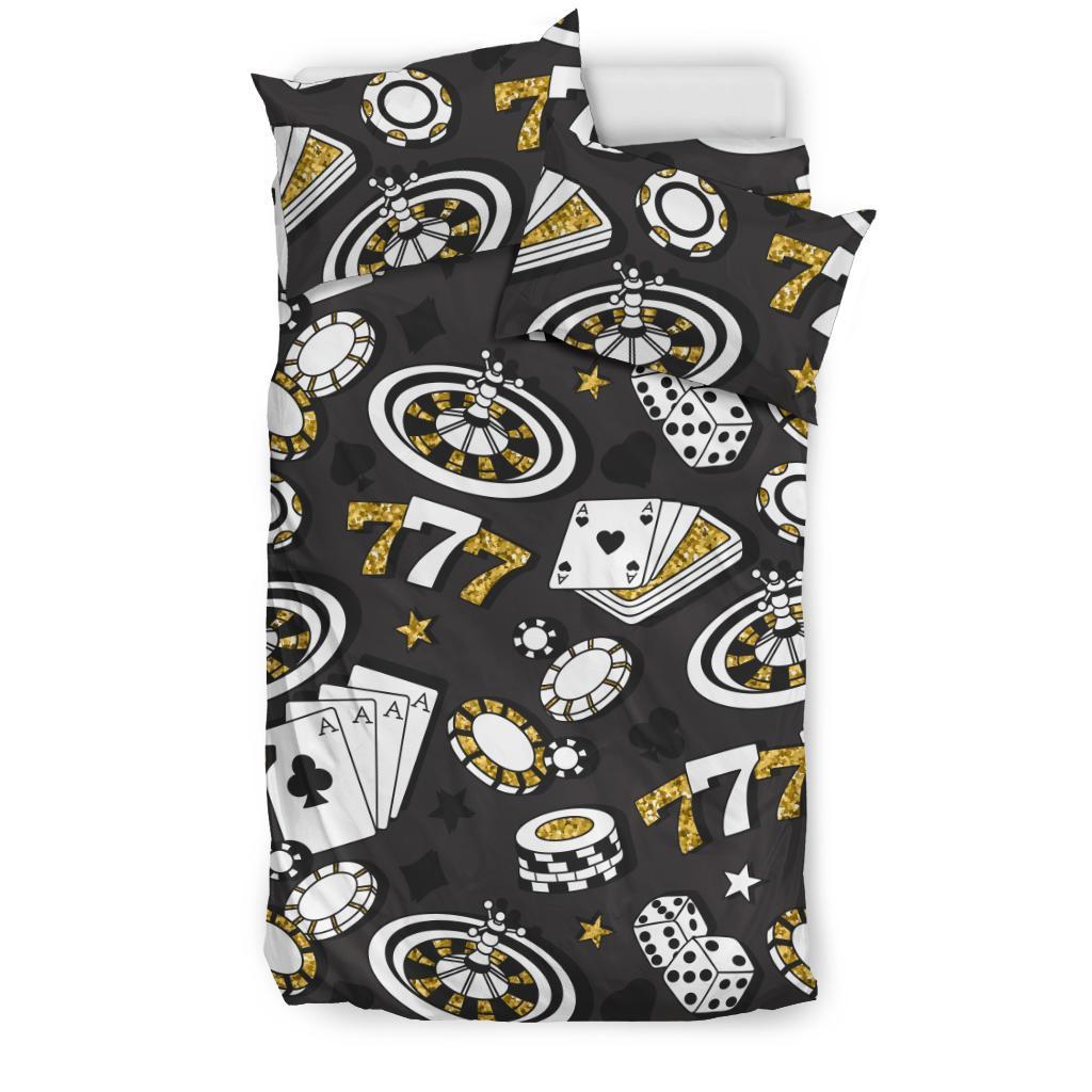 Poker Casino Print Pattern Duvet Cover Bedding Set-grizzshop