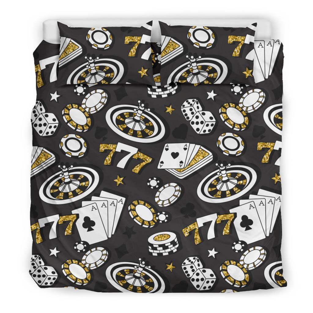 Poker Casino Print Pattern Duvet Cover Bedding Set-grizzshop