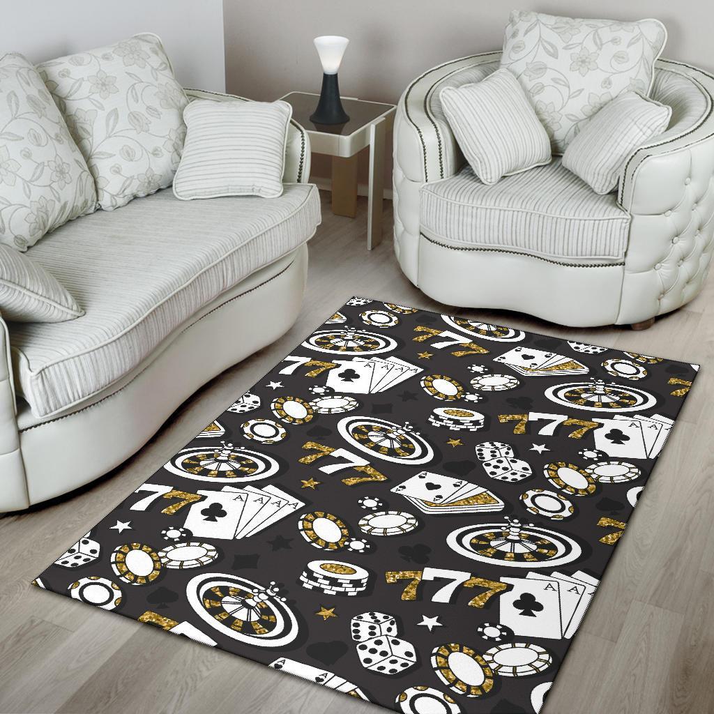 Poker Casino Print Pattern Floor Mat-grizzshop