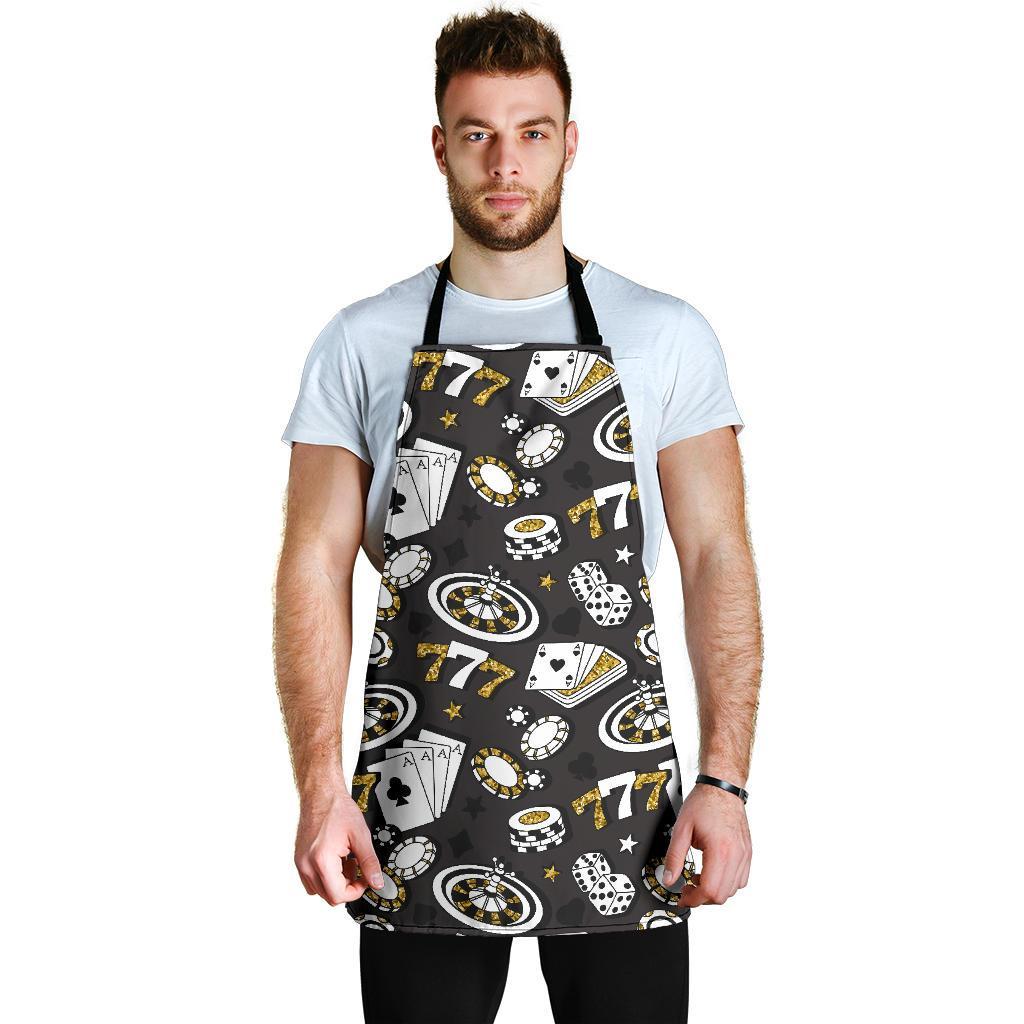 Poker Casino Print Pattern Men's Apron-grizzshop