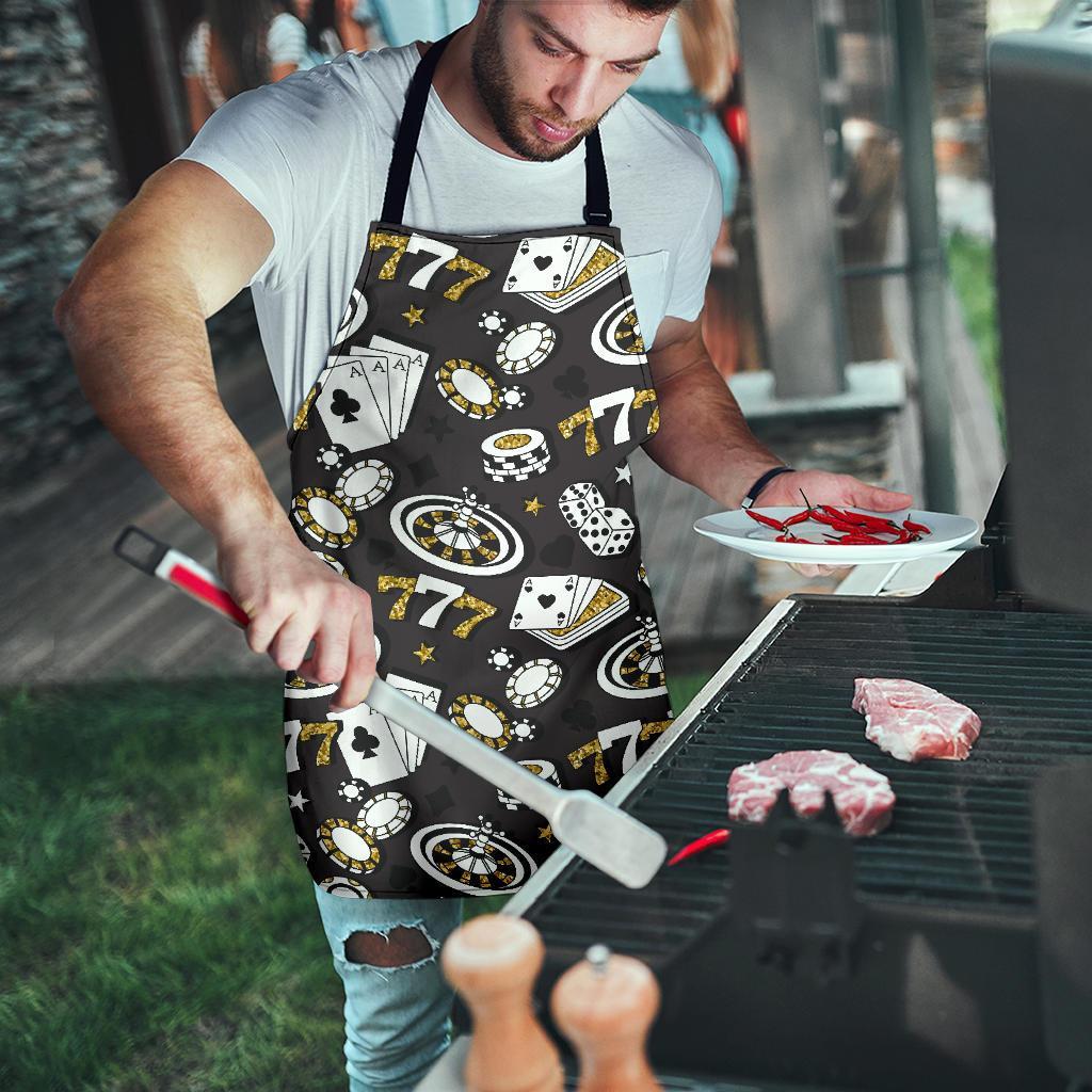 Poker Casino Print Pattern Men's Apron-grizzshop