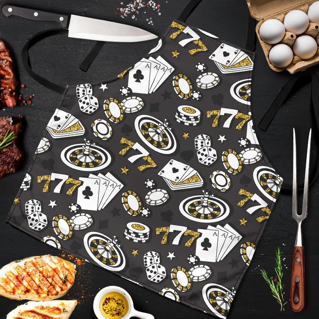 Poker Casino Print Pattern Men's Apron-grizzshop