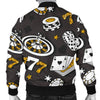 Poker Casino Print Pattern Men's Bomber Jacket-grizzshop