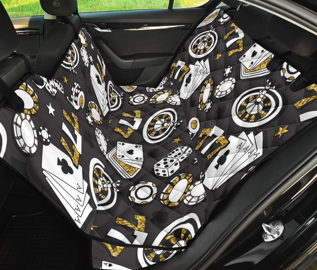 Poker Casino Print Pattern Pet Car Seat Cover-grizzshop