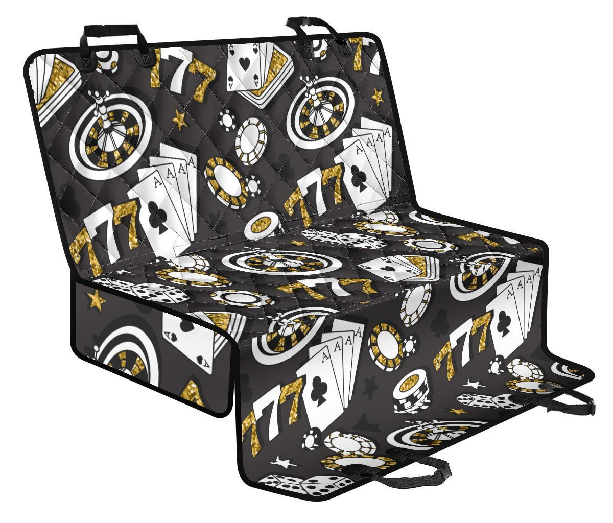 Poker Casino Print Pattern Pet Car Seat Cover-grizzshop
