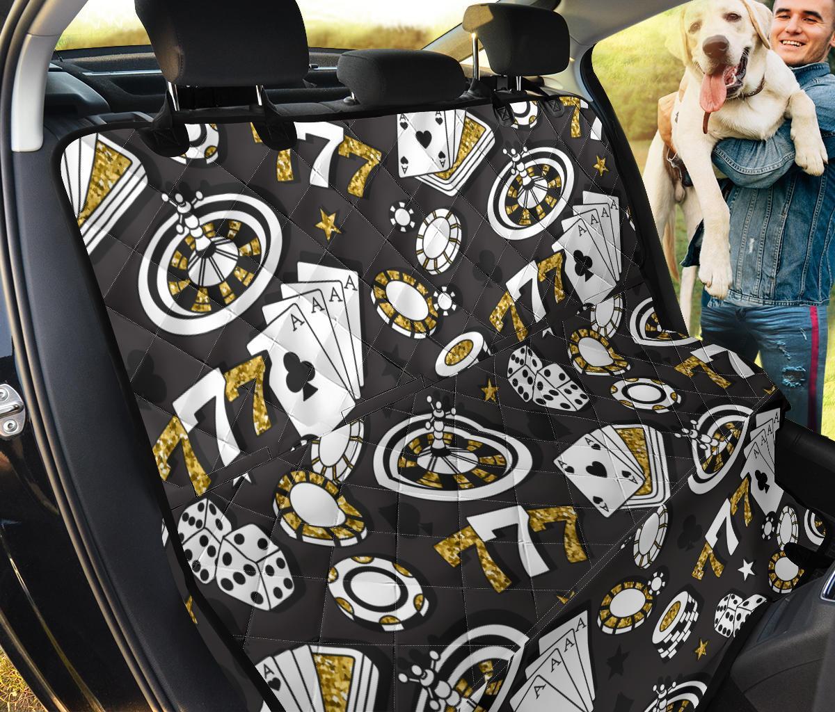 Poker Casino Print Pattern Pet Car Seat Cover-grizzshop