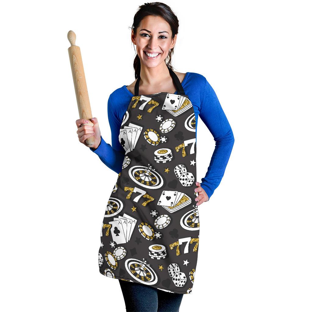 Poker Casino Print Pattern Women's Apron-grizzshop