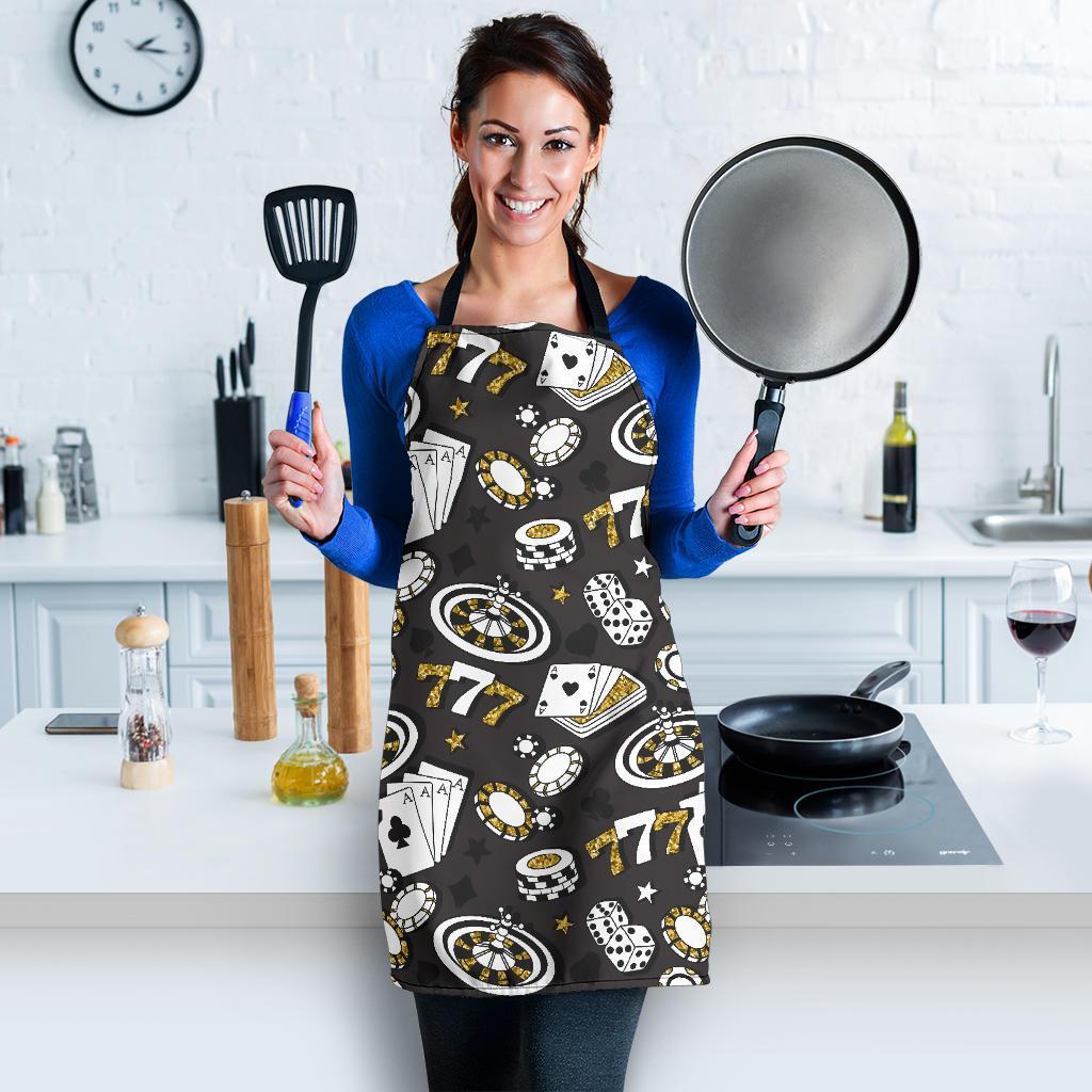 Poker Casino Print Pattern Women's Apron-grizzshop