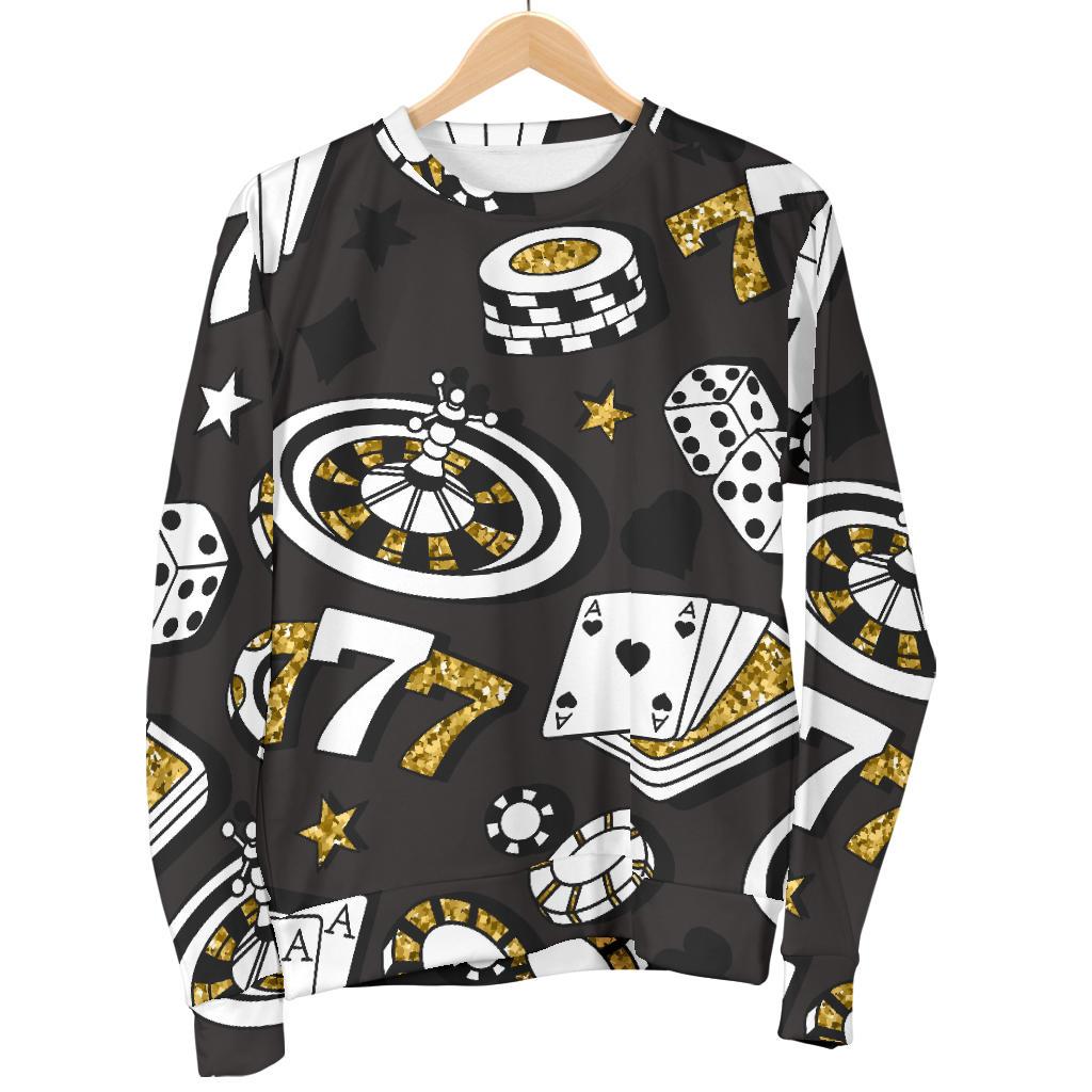 Poker Casino Print Pattern Women's Sweatshirt-grizzshop