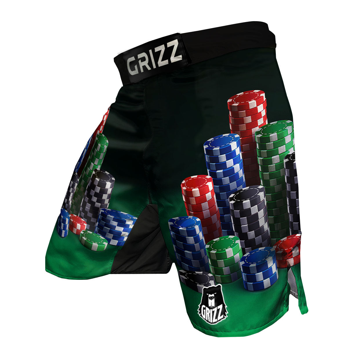 Poker Chips Print MMA Shorts-grizzshop
