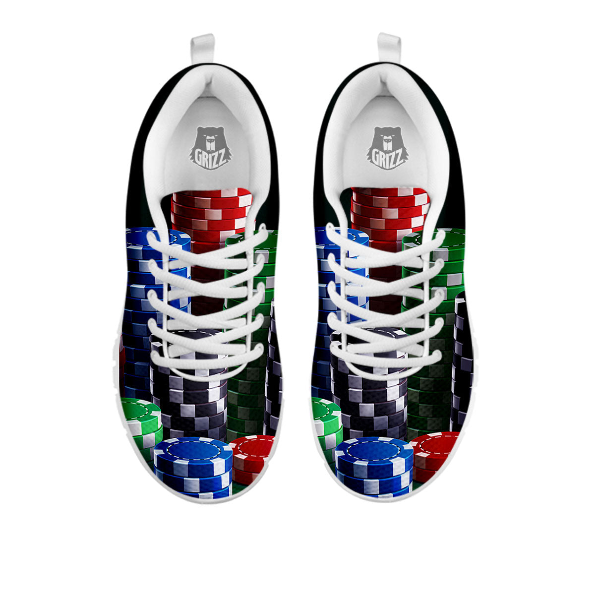 Poker Chips Print White Sneaker-grizzshop
