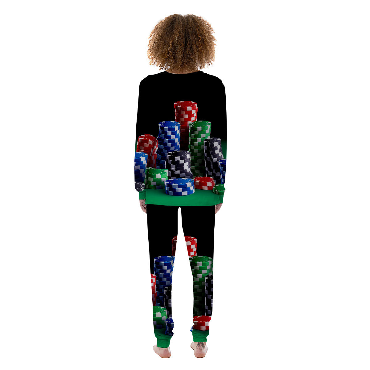 Poker Chips Print Women's Pajamas-grizzshop