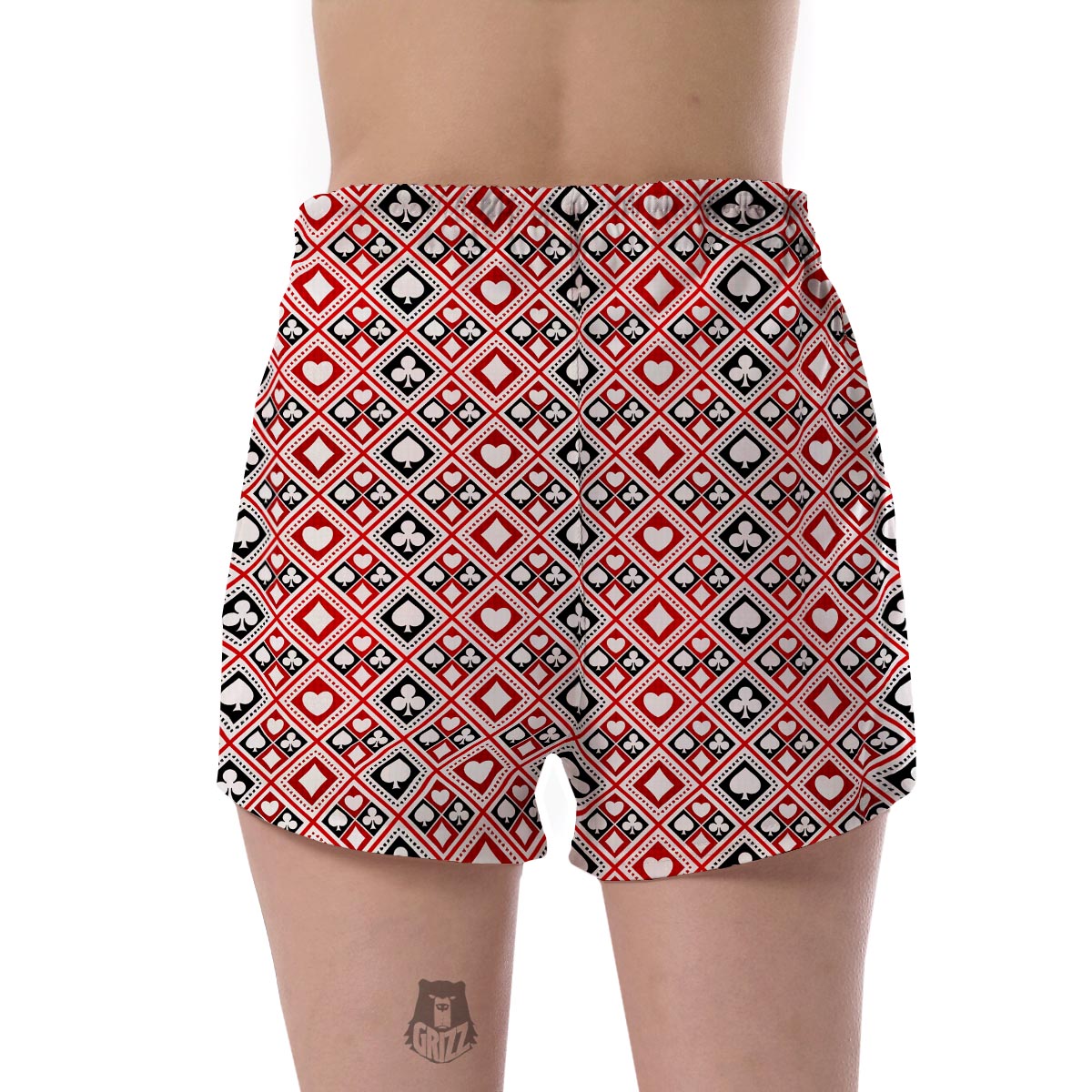 Poker Playing Card Casino Pattern Print Women's Shorts-grizzshop