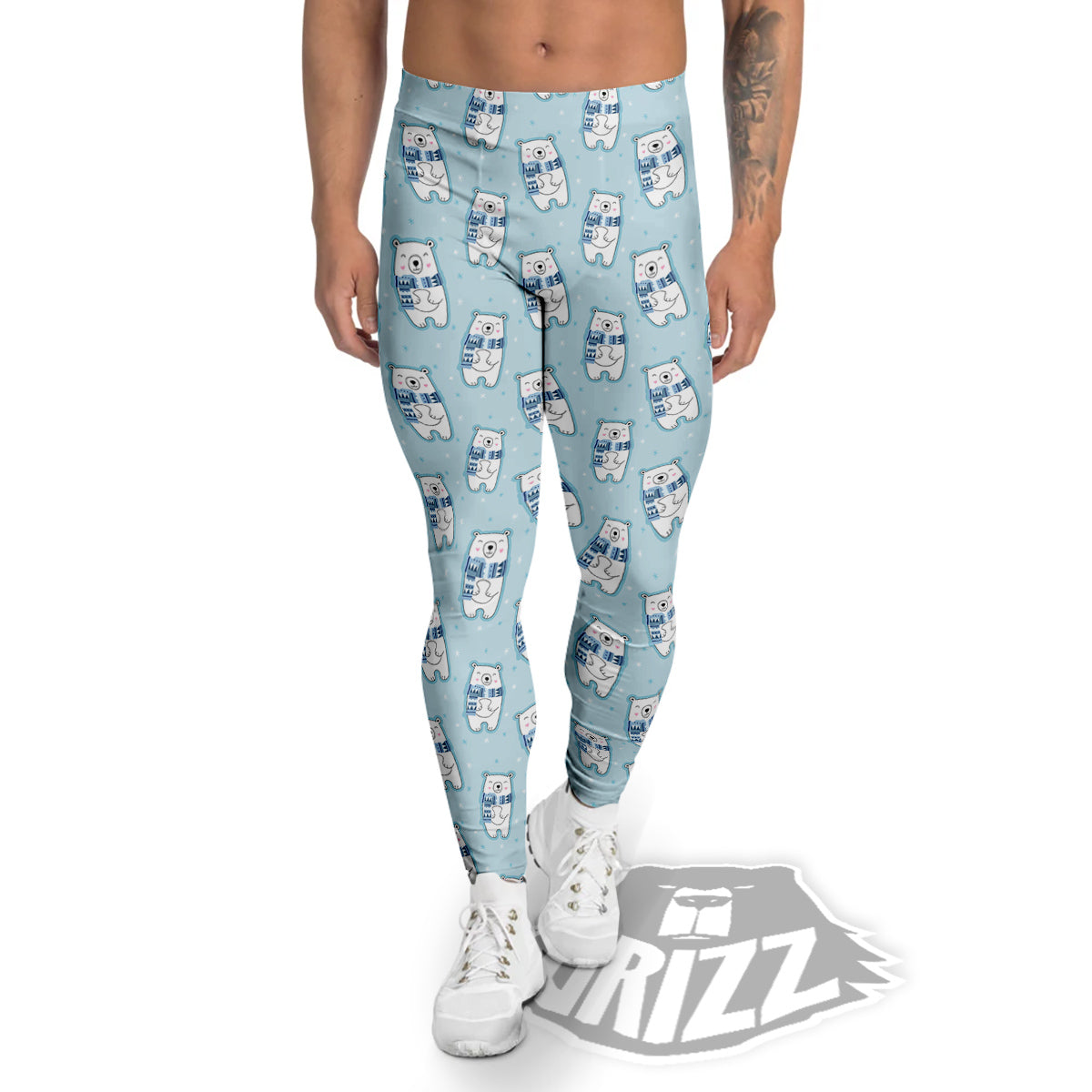 Polar Bear Cute Print Pattern Men's Leggings-grizzshop