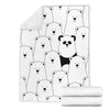 Polar Bear Panda Pattern Print Blanket-grizzshop