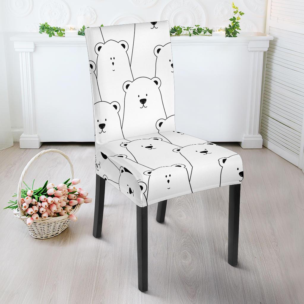 Polar Bear Panda Pattern Print Chair Cover-grizzshop