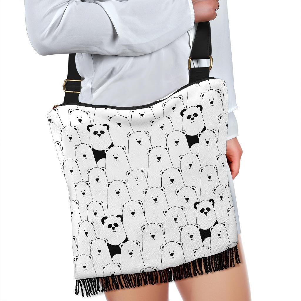 Polar Bear Panda Pattern Print Crossbody Bags-grizzshop