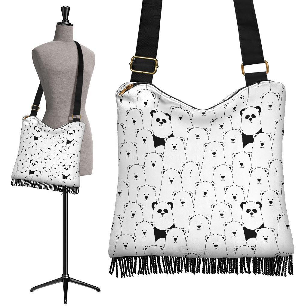 Polar Bear Panda Pattern Print Crossbody Bags-grizzshop