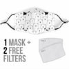 Polar Bear Panda Pattern Print Face Mask-grizzshop