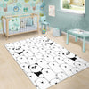 Polar Bear Panda Pattern Print Floor Mat-grizzshop