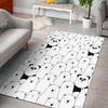 Polar Bear Panda Pattern Print Floor Mat-grizzshop