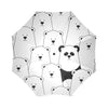 Polar Bear Panda Pattern Print Foldable Umbrella-grizzshop