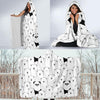 Polar Bear Panda Pattern Print Hooded Blanket-grizzshop