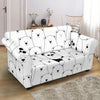 Polar Bear Panda Pattern Print Loveseat Cover-grizzshop