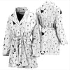 Polar Bear Panda Pattern Print Women Long Robe-grizzshop