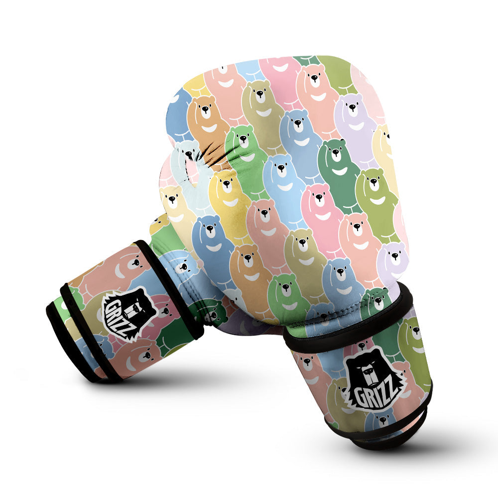 Polar Bear Pastel Print Pattern Boxing Gloves-grizzshop