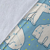 Polar Bear Pattern Print Blanket-grizzshop