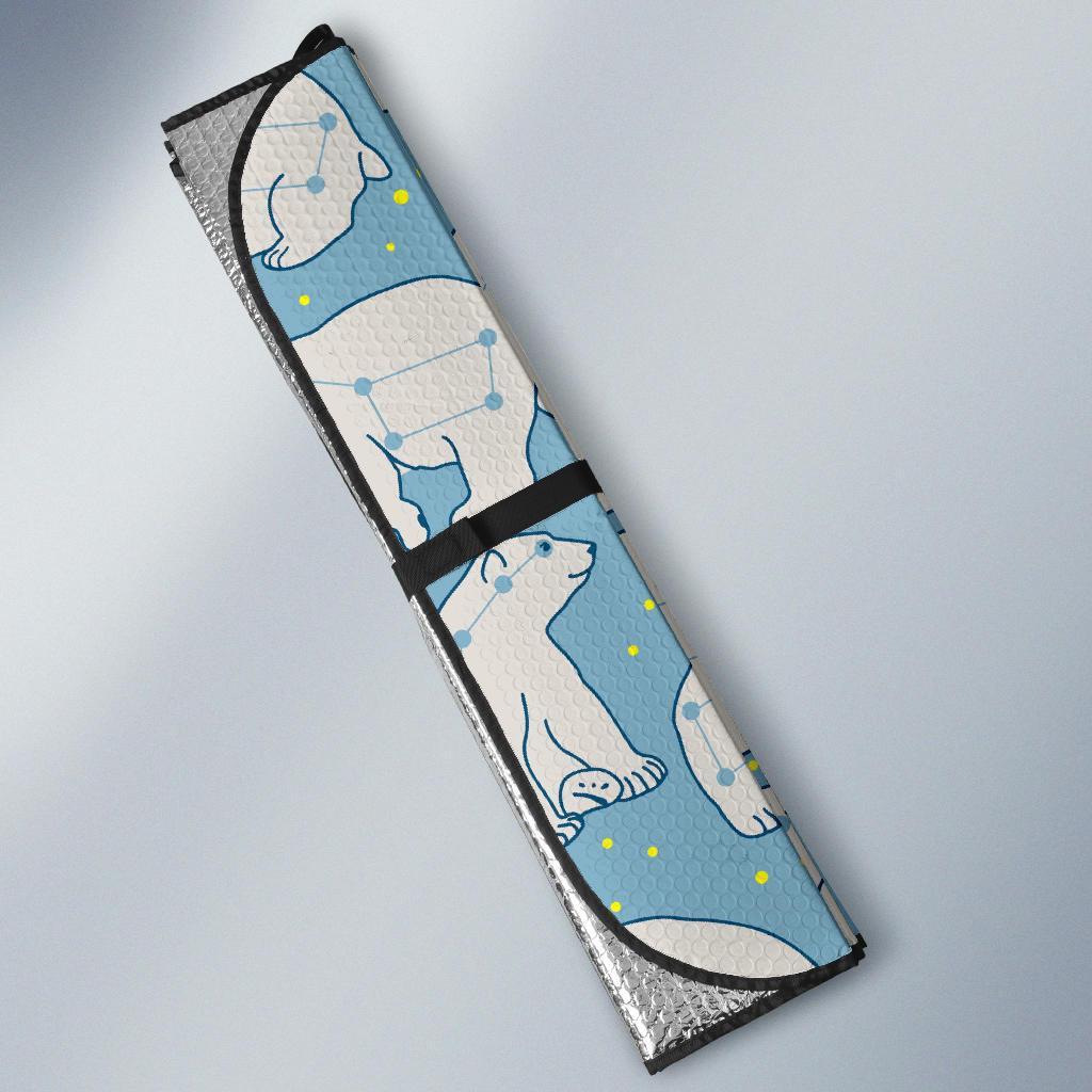 Polar Bear Pattern Print Car Sun Shade-grizzshop