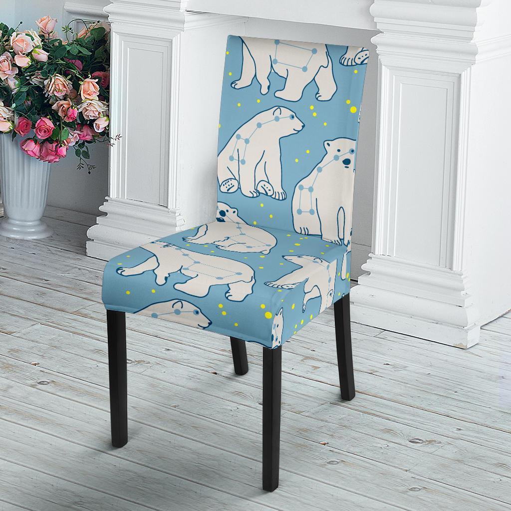 Polar Bear Pattern Print Chair Cover-grizzshop