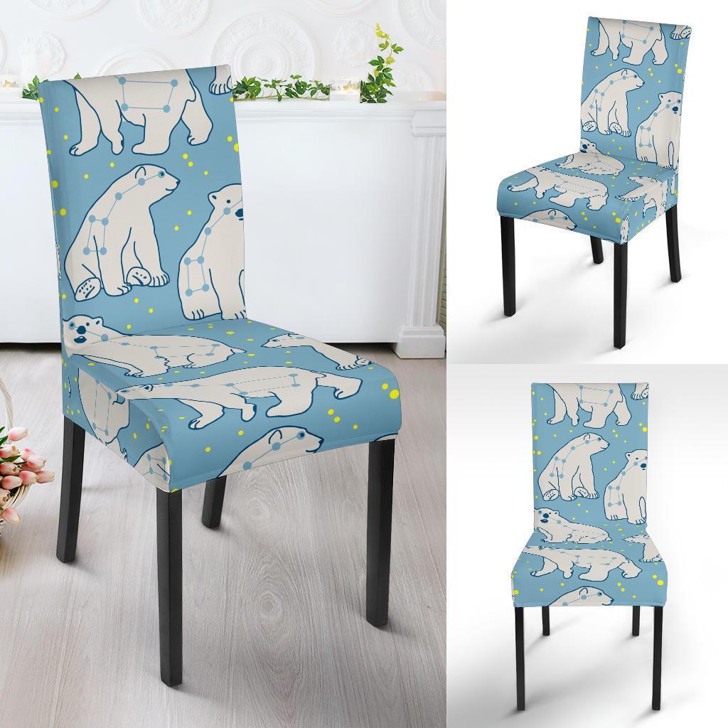 Polar Bear Pattern Print Chair Cover-grizzshop